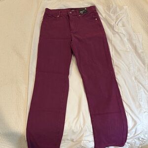 Express Women's Straight Leg Jeans in Deep Purple